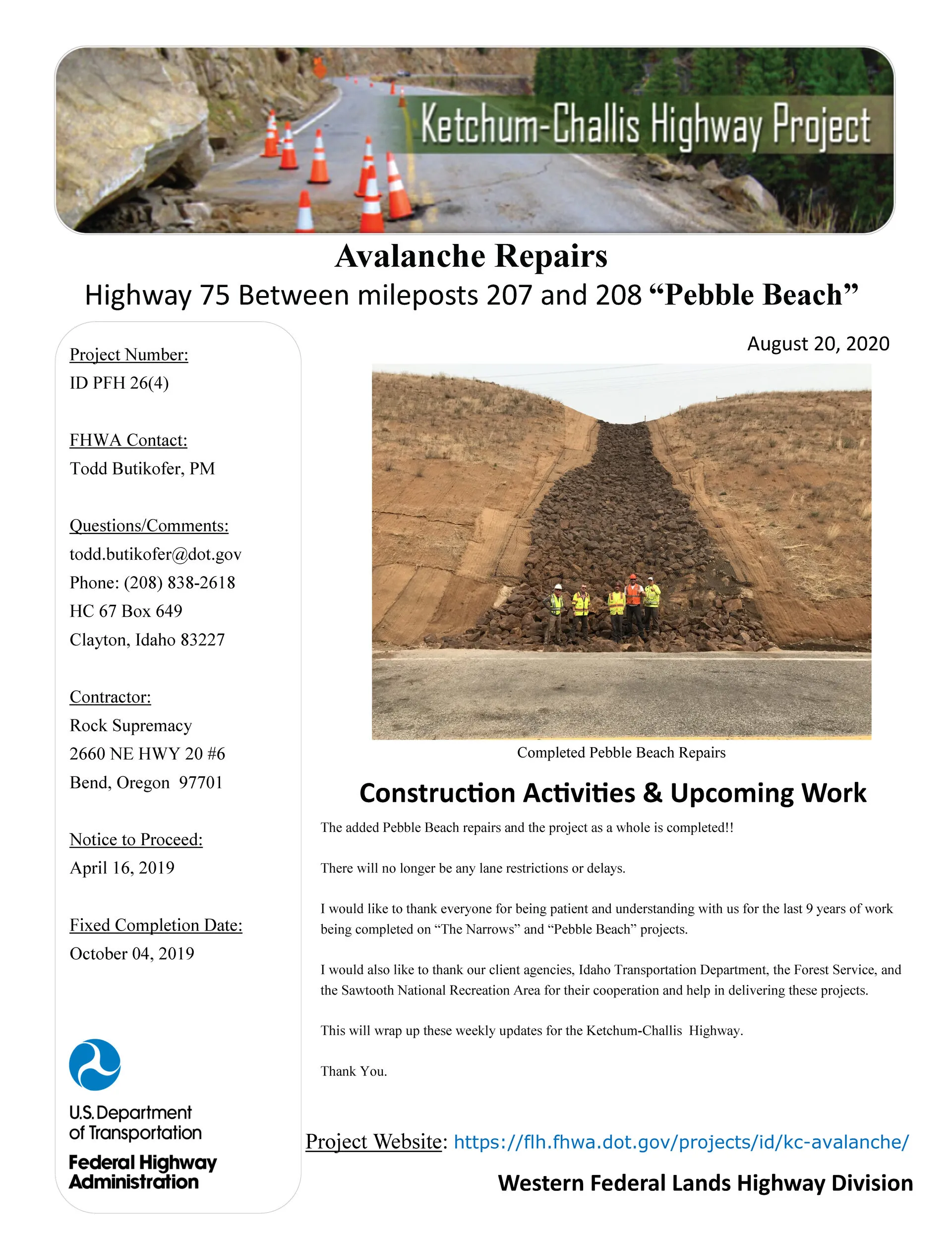 Ketchum-Challis Highway Scaling - Image 2