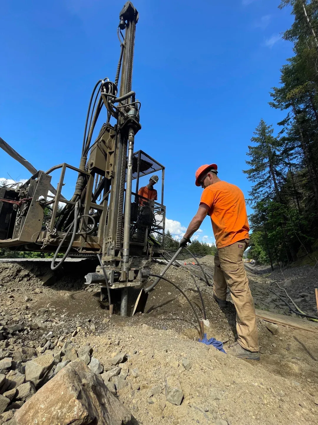 Rock Supremacy drilling crew at work