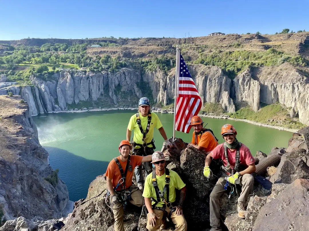 Rock Supremacy team at Shoshone Falls